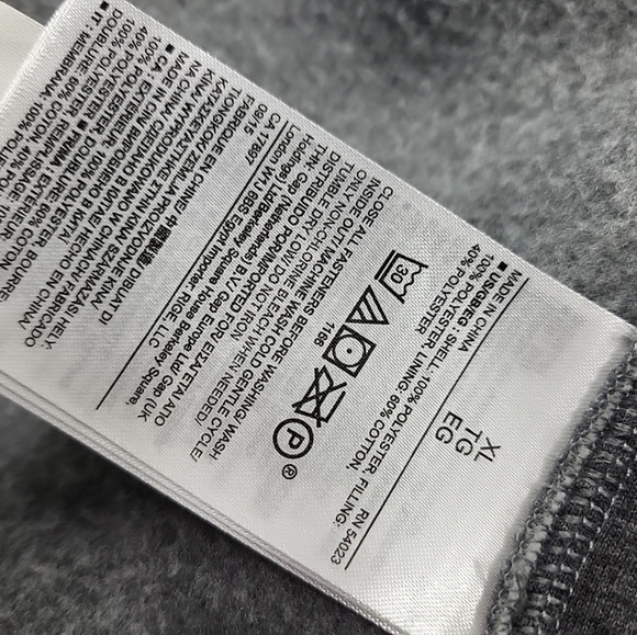 Banana Republic Quilted Jacket XLarge Womens Gray Full Zip Snap Front Pockets - Picture 3 of 5